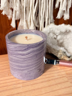 Lilac and Lavender Stone Whirl Candle