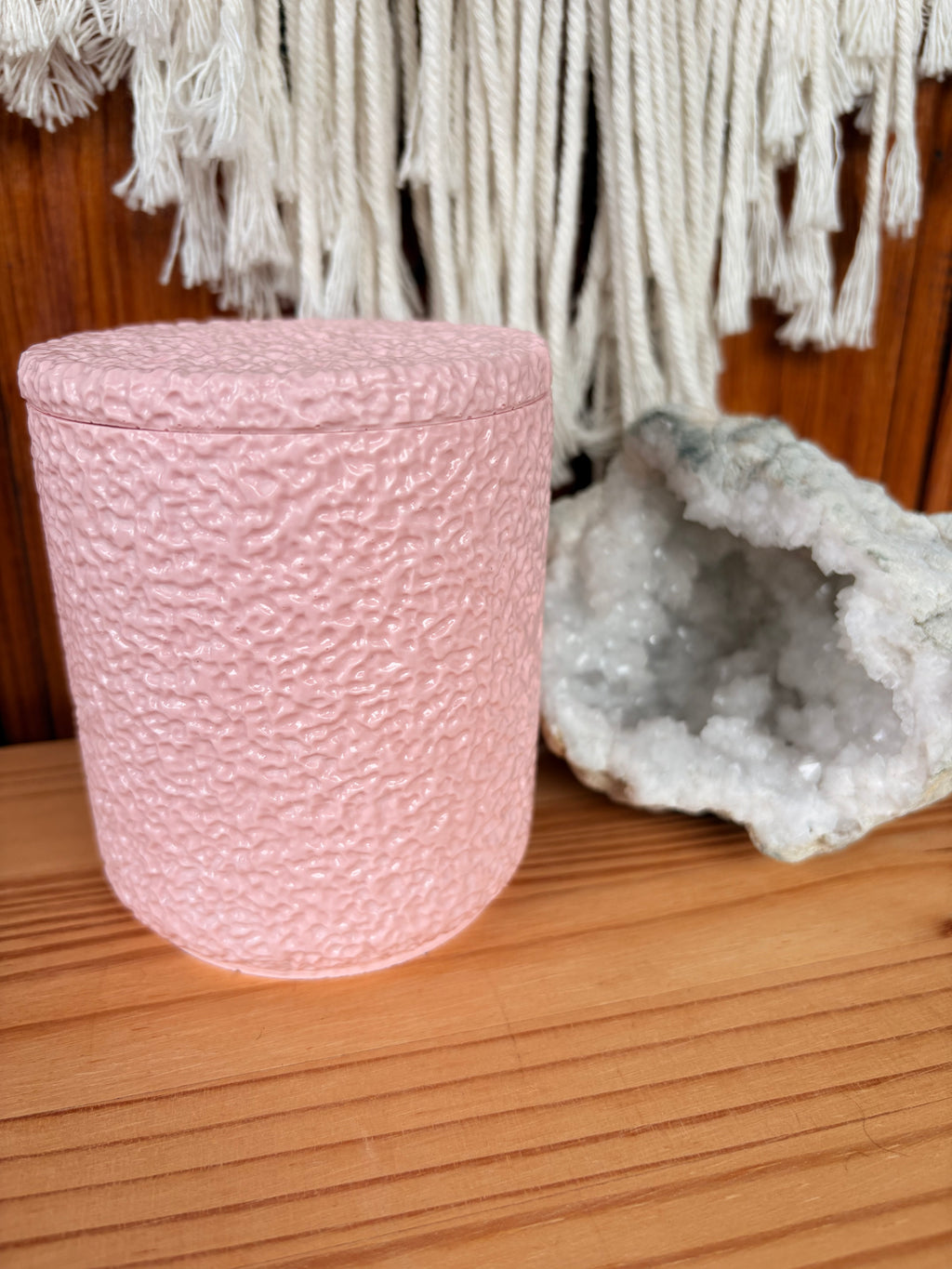 Blush Pink and Baby Powder Terra Veil Candle